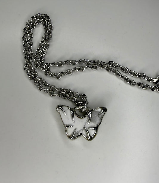 Howlite Butterfly Necklace