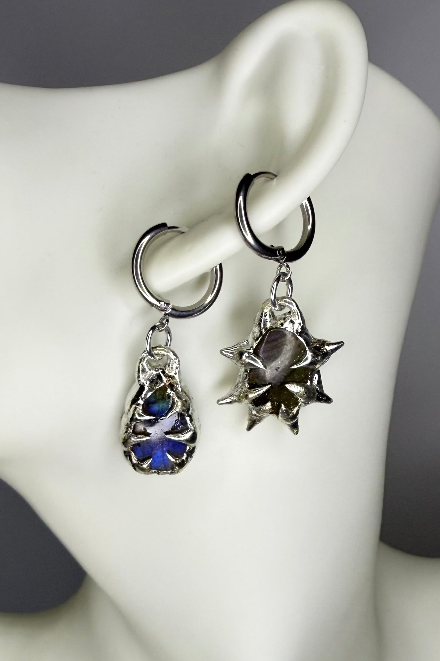 Mismatched Labradorite Earrings