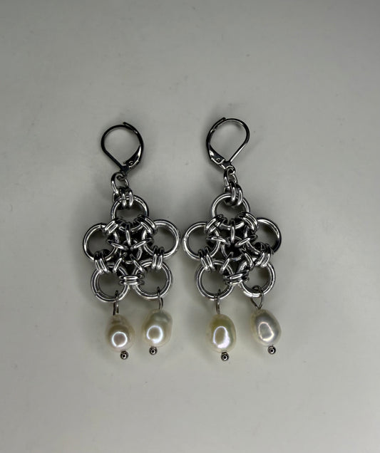 Pearly Petal Earrings